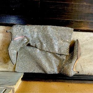 Kitten heel glitter boot, lightly worn